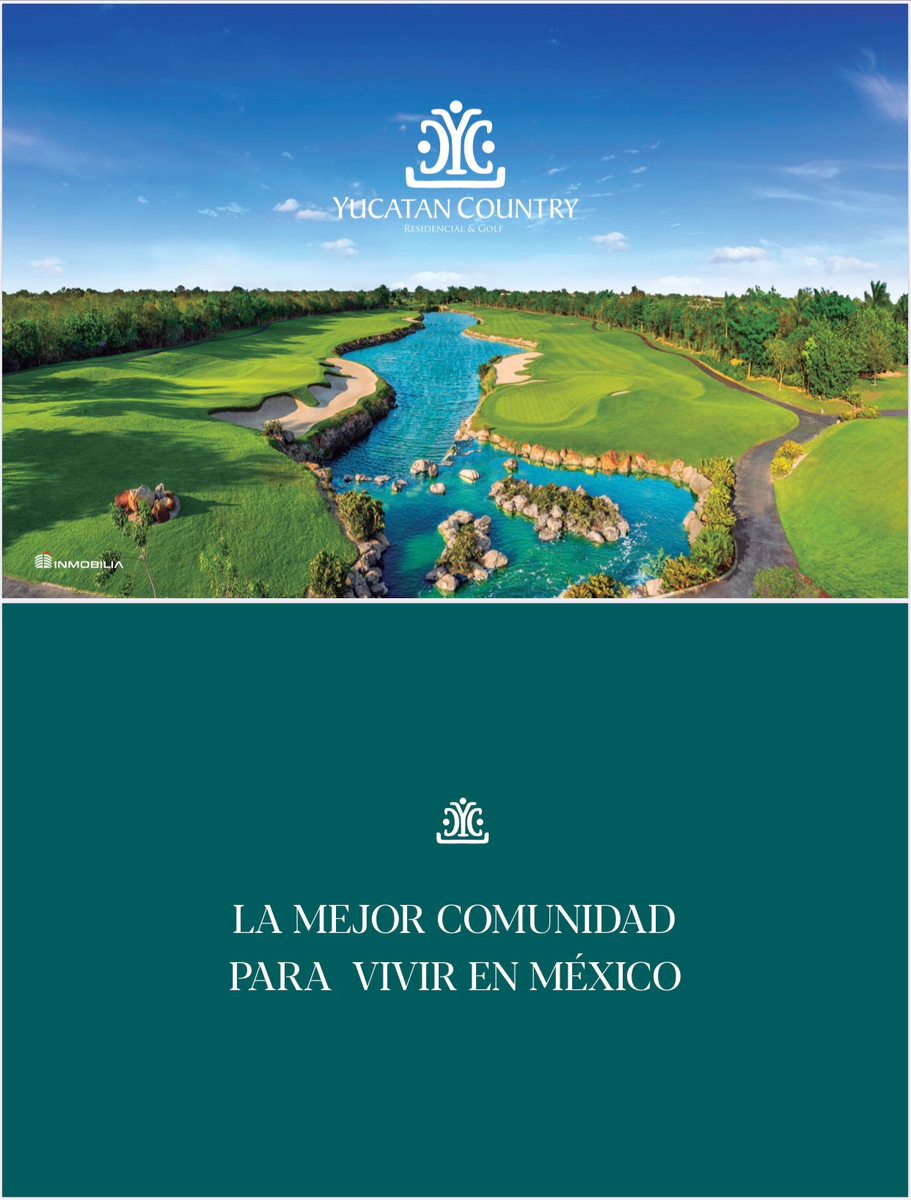 Lote con vista al campo de golf orientación Norte- Sur, Yucatán Country Club.